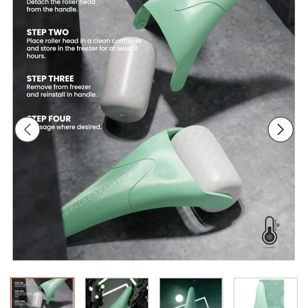 Roselyn Boutique Ice Roller & Gua Sha - Mint Green